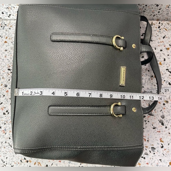 Tahari Gray Tote Bag with Classic Minimalist Design - Picture 15 of 16